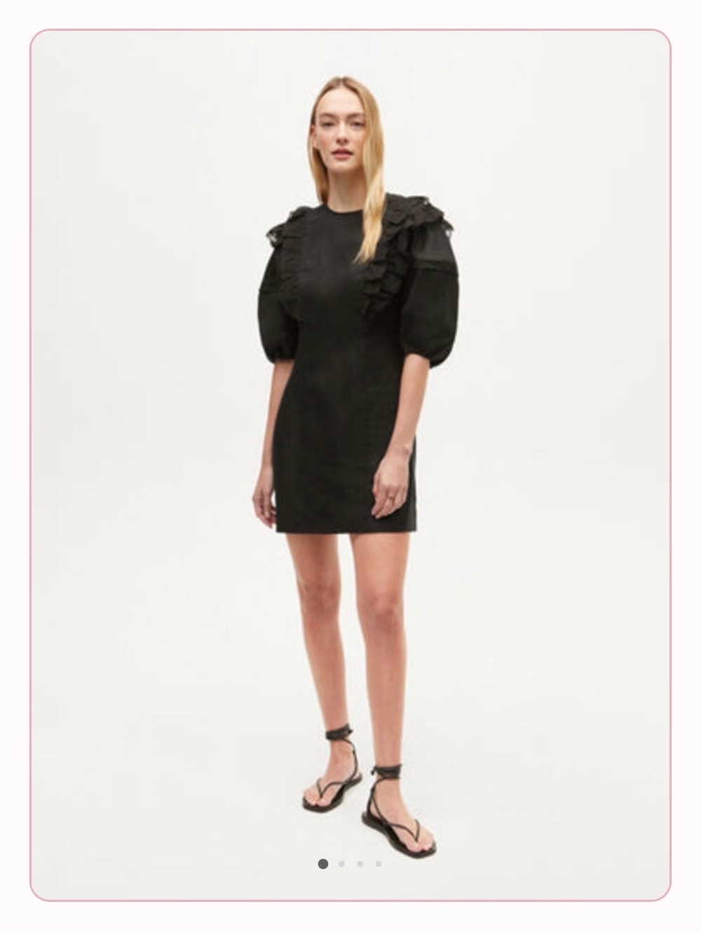 🖤 NWT RHODE Varja Dress | Black | Size XXS | Statement Puff Sleeve Mini - Picture 2 of 5